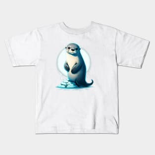 Cute Baby Seal In Ice Kids T-Shirt